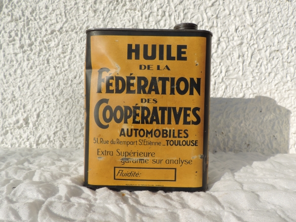 Bidon HUILE de la FEDERATION des COOPERATIVES AUTOS- DSCN3530.JPG