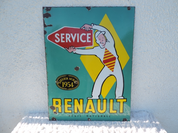 Plaque &eacute;maill&eacute;e RENAULT