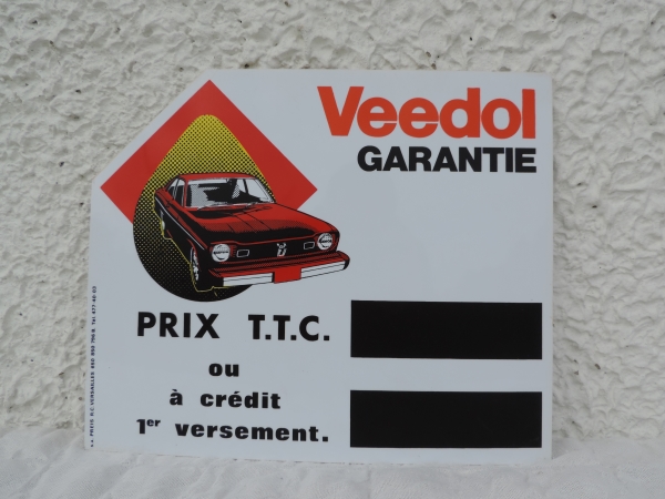 Plaque VEEDOL