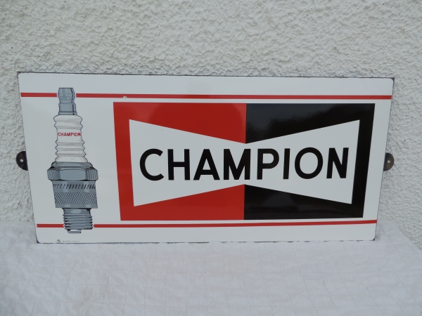 Plaque &eacute;maill&eacute;e CHAMPION