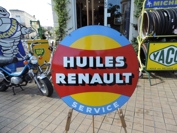 Plaque &eacute;maill&eacute;e HUILES RENAULT