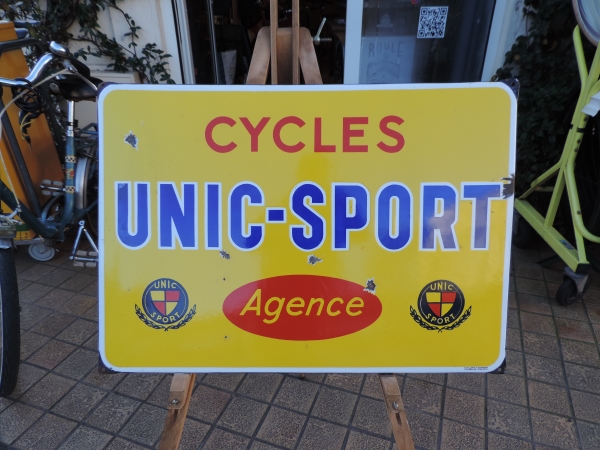 Plaque &eacute;maill&eacute;e Cycles Unic-Sport