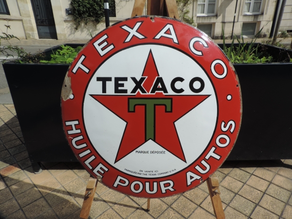 Plaque &eacute;maill&eacute;e Texaco