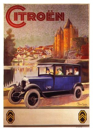 affiche citroen très ancienne
